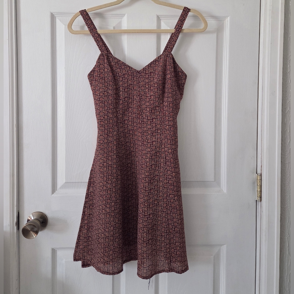 Stylish Brown Patterned Dress